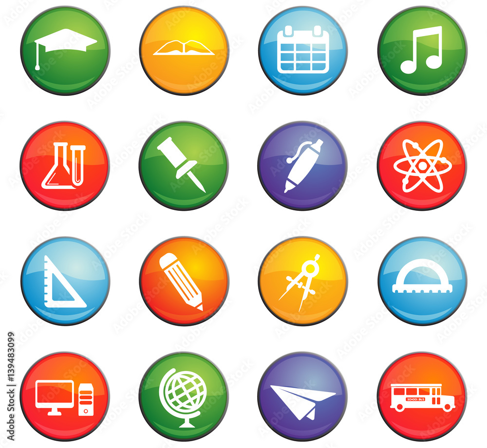 school icon set school icon set