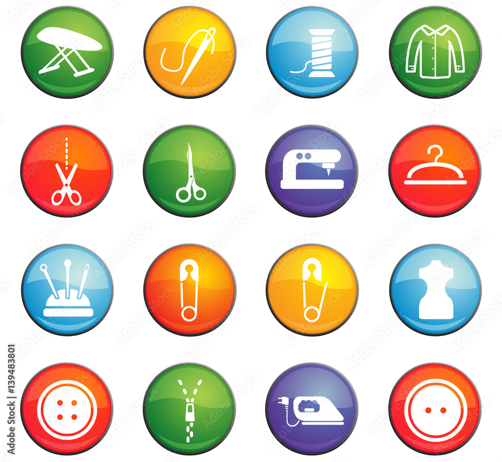 tailoring icon set tailoring icon set