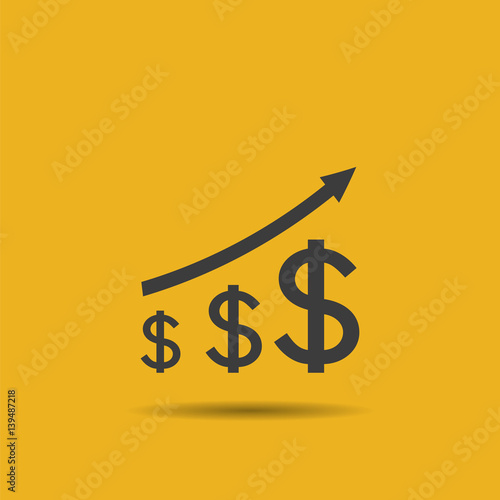 Money, finance, payments, investment and business icon vector.