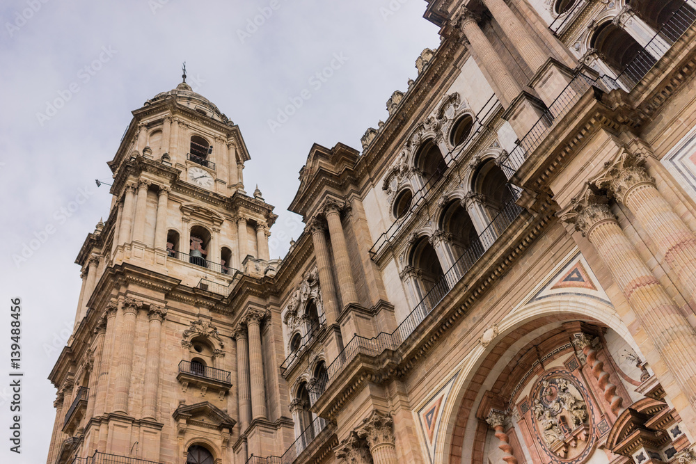 The Cathedral of Malaga, a Catholic church in the city of Malaga in Andalusia in southern Spain. Renaissance architecture.