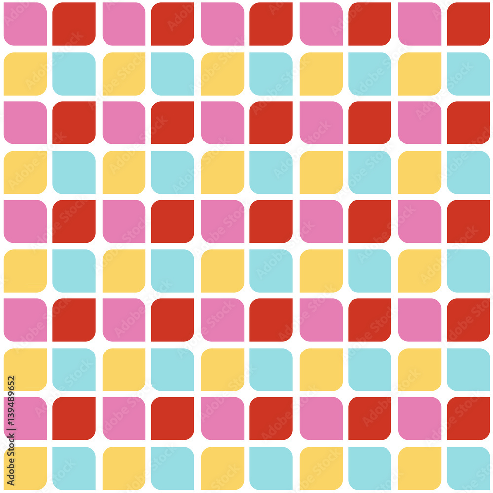 Seamless pattern of geometric shapes. Squares, rhombuses. Geometric background.