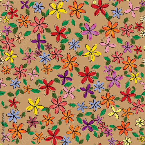 seamless floral pattern. Vector illustration
