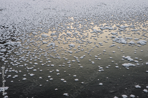 Frozen lake - ice texture