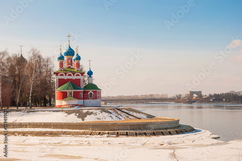 Church of Tsarevich Dmitry on the Blood in Uglich in early spring photo