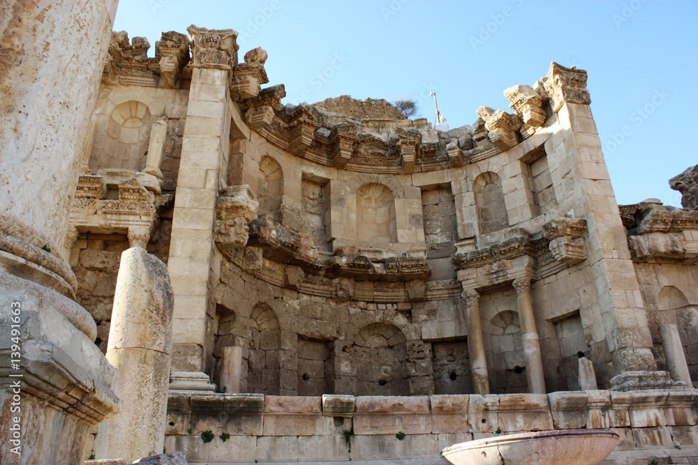 Nymphaeum in Gerasa Jerash in Jordan, Middle East