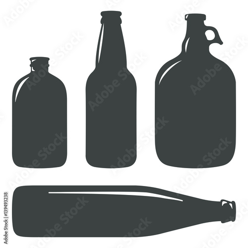 craft beer bottles vintage brewery bottles sign symbol