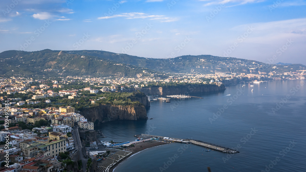 Fototapeta premium Panoramic view of Italian coast near Sorrento