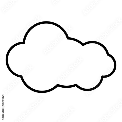 silhouette cloud cumulus climate design vector illustration