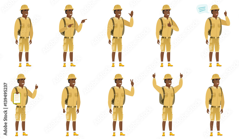 Vector set of traveler characters. Vector set of traveler characters.