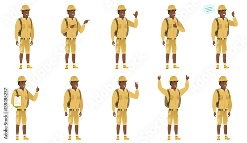 Vector set of traveler characters.