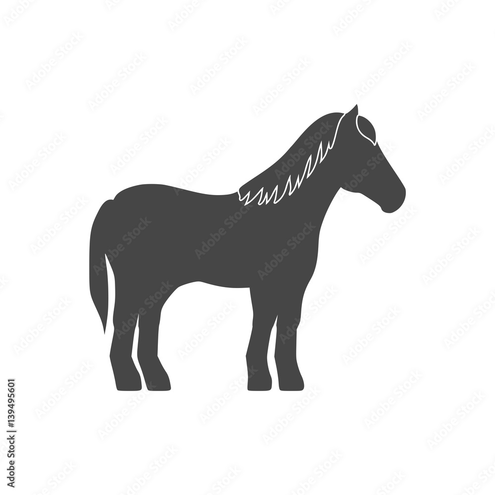 Horse silhouette - Vector - Illustration Horse silhouette - Vector - Illustration
