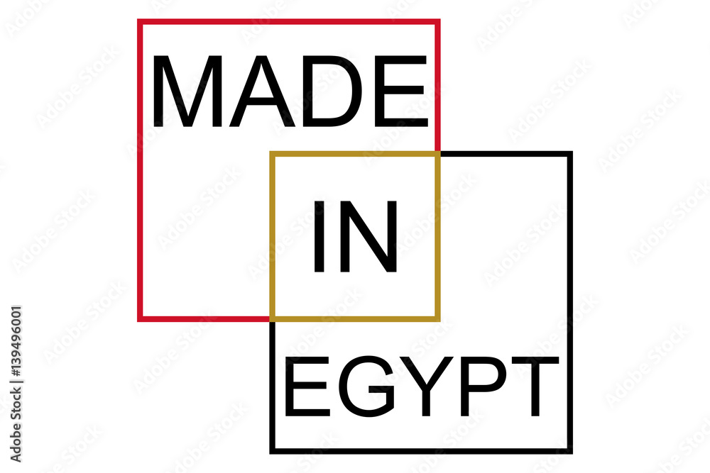Fototapeta premium Made in Egypt logo, vector