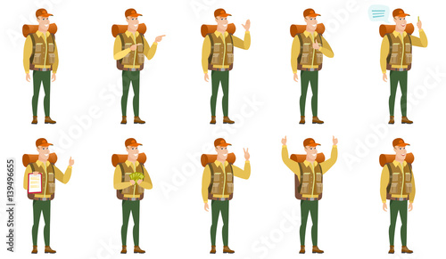Vector set of traveler characters.