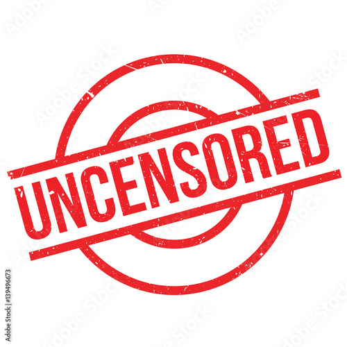 Uncensored rubber stamp. Grunge design with dust scratches. Effects can be easily removed for a clean, crisp look. Color is easily changed.