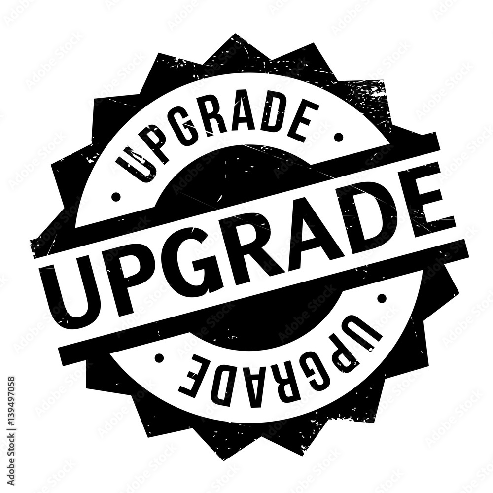 Upgrade rubber stamp. Grunge design with dust scratches. Effects can be easily removed for a clean, crisp look. Color is easily changed. Upgrade rubber stamp. Grunge design with dust scratches. Effects can be easily removed for a clean, crisp look. Color is easily changed.