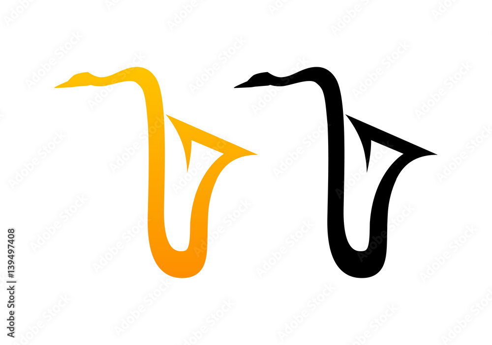 Fototapeta premium Style Comic Logo of Sax