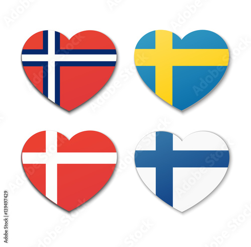 Icons of Scandinavian Flags
