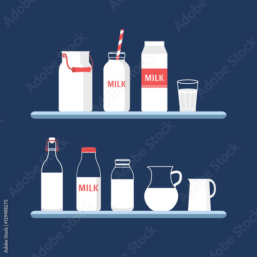Set of milk.