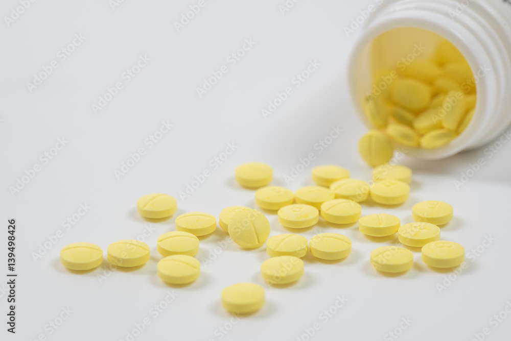 Pills spilling from Bottle Pills spilling from Bottle