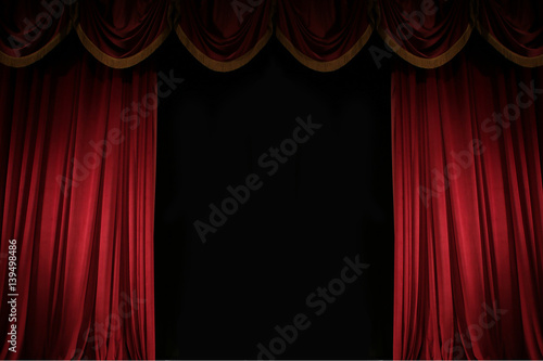Obraz na płótnie ajar red curtain