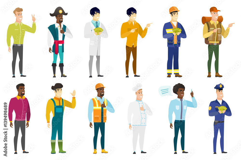 Vector set of professions characters.