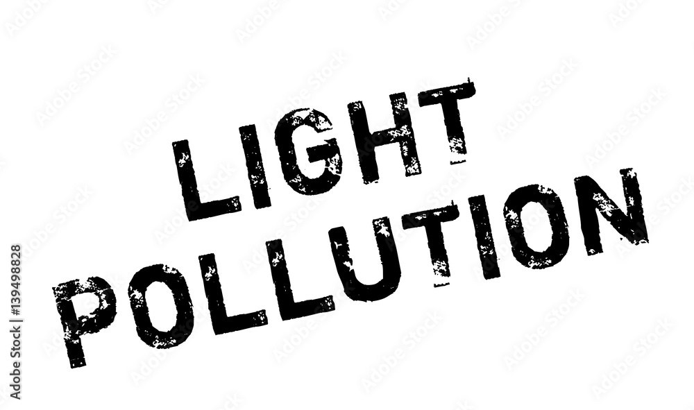 Light Pollution rubber stamp. Grunge design with dust scratches. Effects can be easily removed for a clean, crisp look. Color is easily changed.