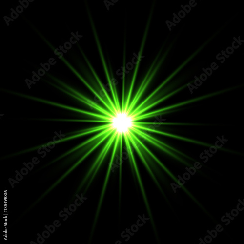 Light effect, glowing flare. Vector element.