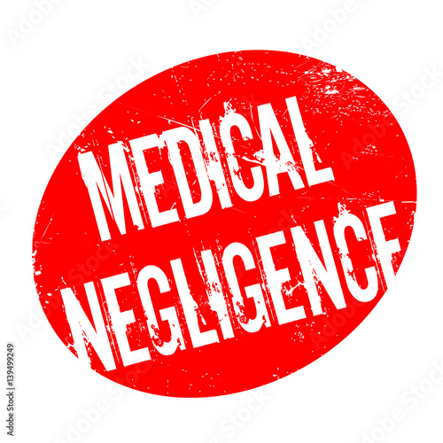 Medical Negligence rubber stamp. Grunge design with dust scratches. Effects can be easily removed for a clean, crisp look. Color is easily changed.