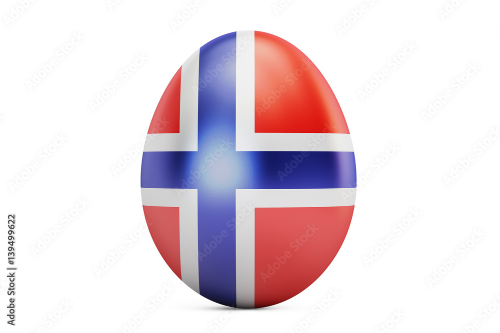 Easter egg with flag of Norway, 3D rendering Easter egg with flag of Norway, 3D rendering