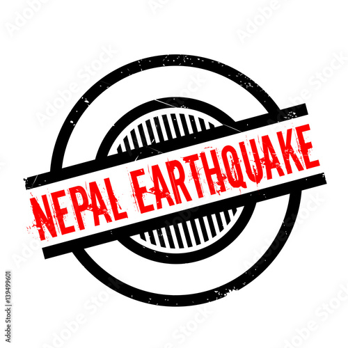 Nepal Earthquake rubber stamp. Grunge design with dust scratches. Effects can be easily removed for a clean, crisp look. Color is easily changed.