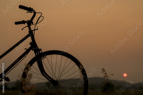 bicycle on sunrise.