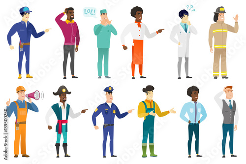 Vector set of professions characters.