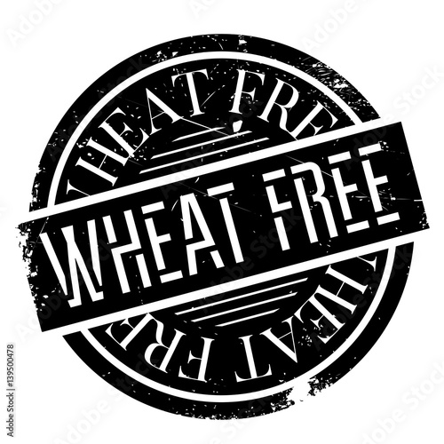 Wheat Free rubber stamp. Grunge design with dust scratches. Effects can be easily removed for a clean, crisp look. Color is easily changed.