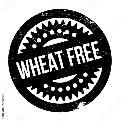 Wheat Free rubber stamp. Grunge design with dust scratches. Effects can be easily removed for a clean, crisp look. Color is easily changed.