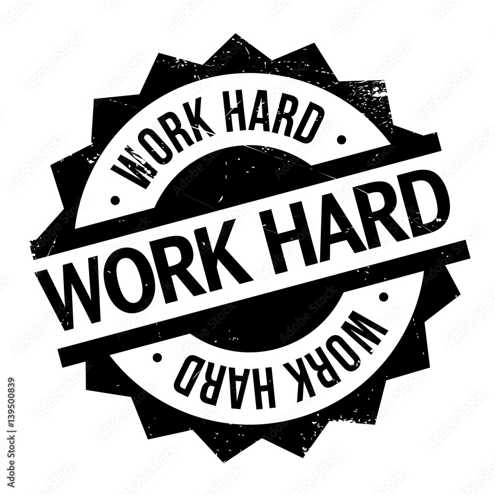 Work Hard rubber stamp. Grunge design with dust scratches. Effects can be easily removed for a clean, crisp look. Color is easily changed. Work Hard rubber stamp. Grunge design with dust scratches. Effects can be easily removed for a clean, crisp look. Color is easily changed.