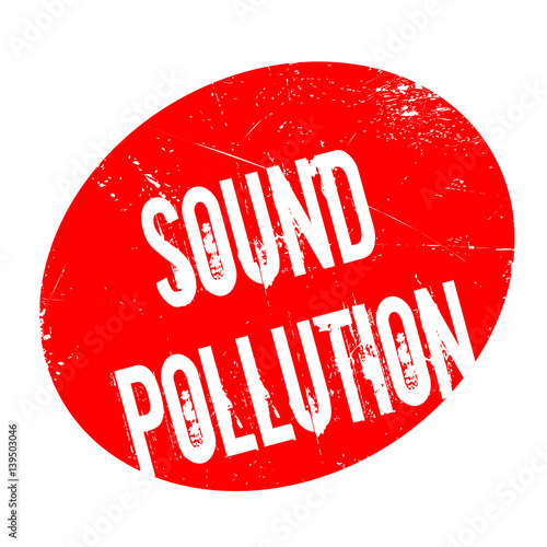 Sound Pollution rubber stamp. Grunge design with dust scratches. Effects can be easily removed for a clean, crisp look. Color is easily changed.