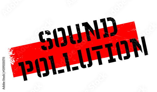 Sound Pollution rubber stamp. Grunge design with dust scratches. Effects can be easily removed for a clean, crisp look. Color is easily changed.
