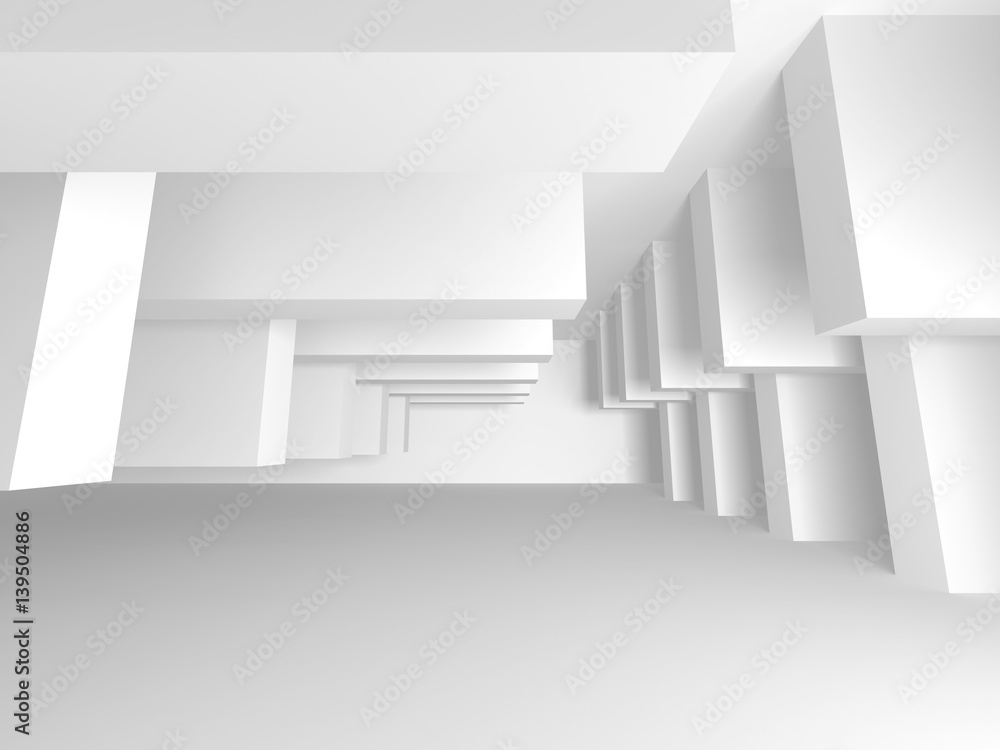 Futuristic White Architecture Design Background Futuristic White Architecture Design Background