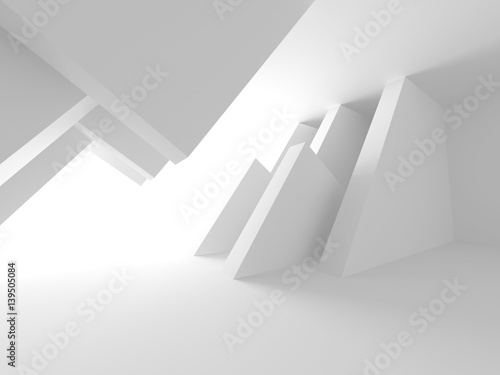 Futuristic White Architecture Design Background