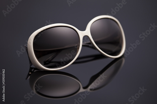 sunglasses on a black background