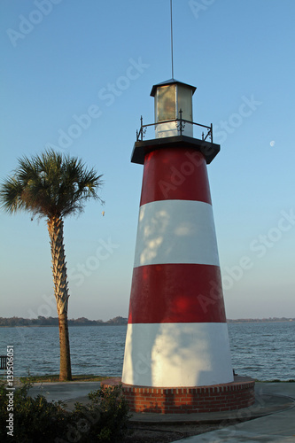 lighthouse on the lake shore in Mt. Dora Florida