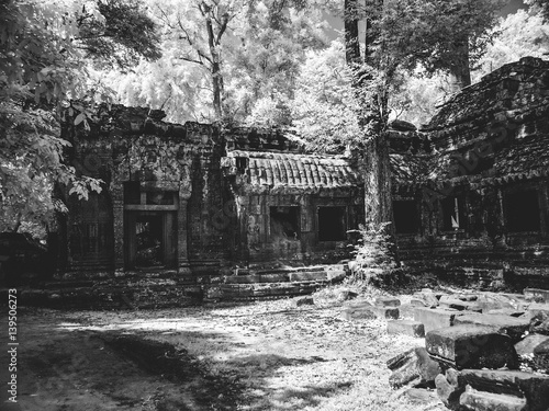 INFRARED image od Angkor Wat - The bliss of Khmer art and architecture