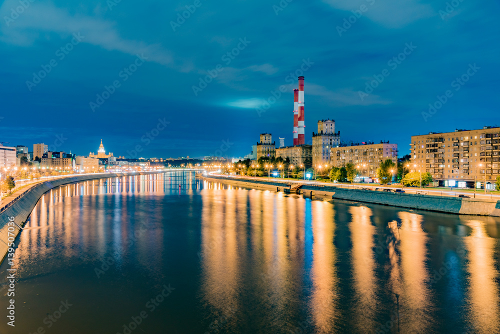 panorama of the city of Moscow in Russia