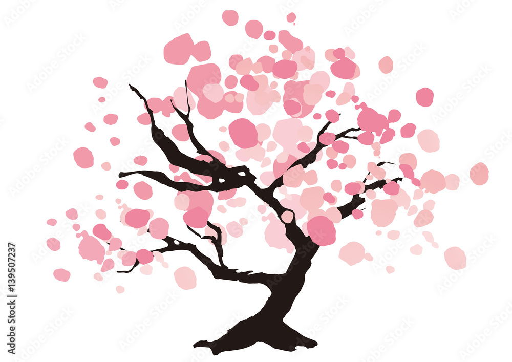 Fototapeta premium 桜 枝 木 玉 センター