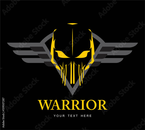 skull emblem, skull wing .