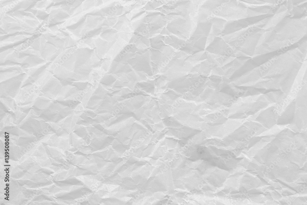 Naklejka premium Texture of White paper wrinkled.