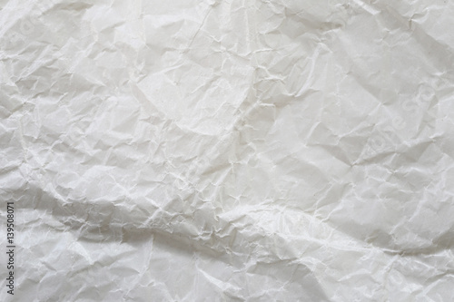 Texture of White paper wrinkled.