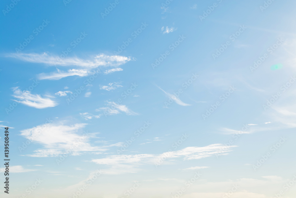Fototapeta premium clouds white soft in the vast blue sky