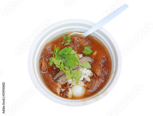 Chinese soup or fish maw soup.