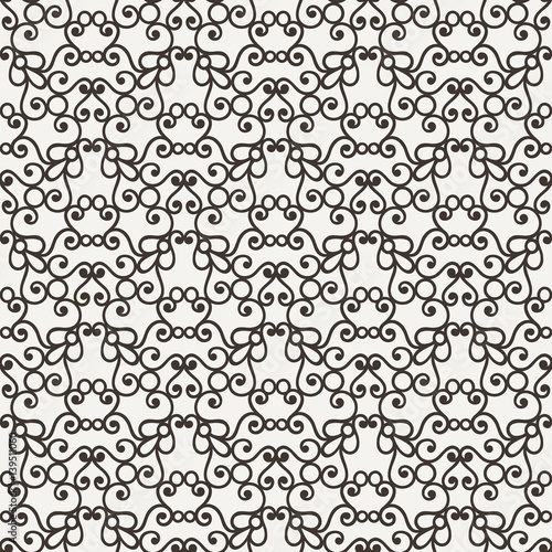 Vintage abstract curly seamless pattern.